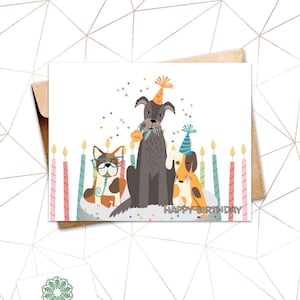 Pet Birthday Card - Dog Birthday, DOG Birthday Card