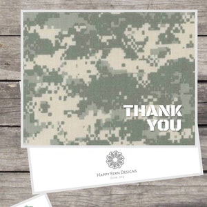 ARMY Camouflage Thank You Card