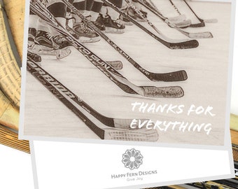 Hockey Coach Thank You Card