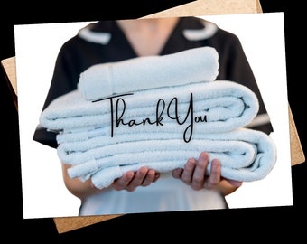 Maid Housekeeping Thank You Card