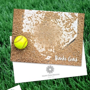 Softball Coach Thank You Card