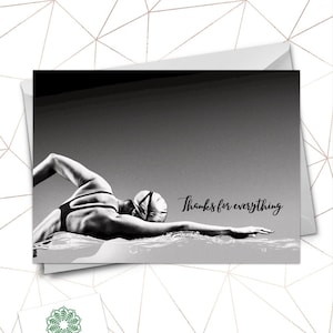 Swim Coach Thank You Card
