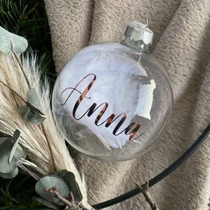 Transparent glass ball, Glass Christmas ball, personalized