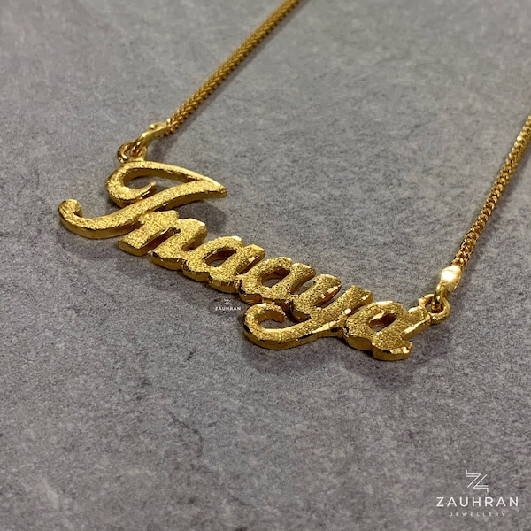 22K carat name necklace - Custom listing for L