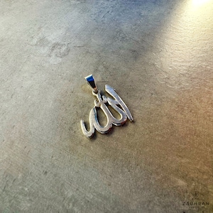 Allah pendant handmade in pure silver