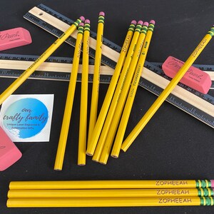 Laser Engraved Pencils, Back-to-School Supplies, Words of Affirmation, Teacher Appreciation Gift, Pack of 1, Student Gift, Personalized