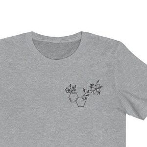 Serotonin Flower Molecule Shirt | Neurotransmitters T-shirt | ADHD Awareness | Mental Health Matters Tee | Happy Flower | Garden