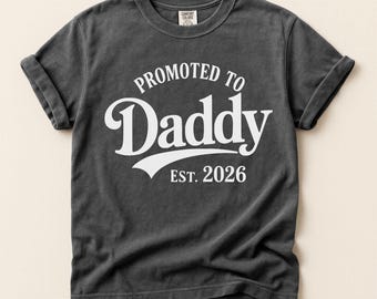 Promu papa est 2026 PNG Design nouveau papa paternité révéler sublimation vintage typographie bébé faire-part Clip Art futur père