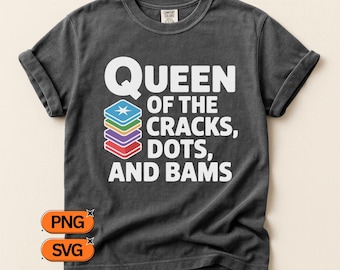 Queen Of The Cracks, Dots, And Bams SVG PNG, Mahjong Quote Design, Mahjong Player Clipart, Game Night Party Design, Tile Game