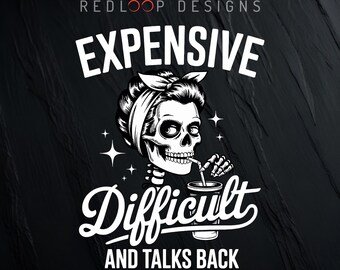 Camiseta de mujer esqueleto gótica vintage con diseño de pañuelo, taza y pajita, estilo retro, arte sarcástico, cara, difícil y retórica. PNG