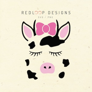 Cute Cow Face Clipart SVG PNG Digital Download for Cricut and Cutting Machines