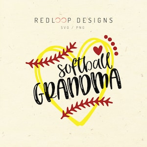 Softball Oma SVG - Digital Download für Cricut & PNG Datei