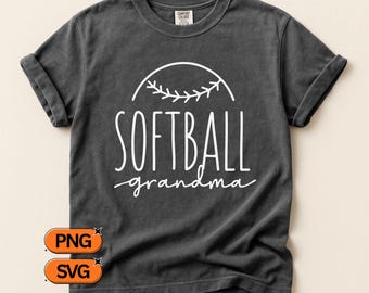 Softball Grandma SVG PNG, Softball Stitch Design, Sports Grandma Clipart, Softball Mom Team Spirit Mascot, Game Day Graphic