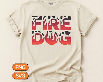 Fire Dog SVG PNG, Modern Tech Logo Design, Fire Service Inspired Branding, Professional Business Identity Graphic