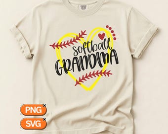 Softbal oma SVG PNG-ontwerp, softbal moeder oma clipart, game dag oma afbeelding, sportfan gesneden bestand, teamgeest bestanden