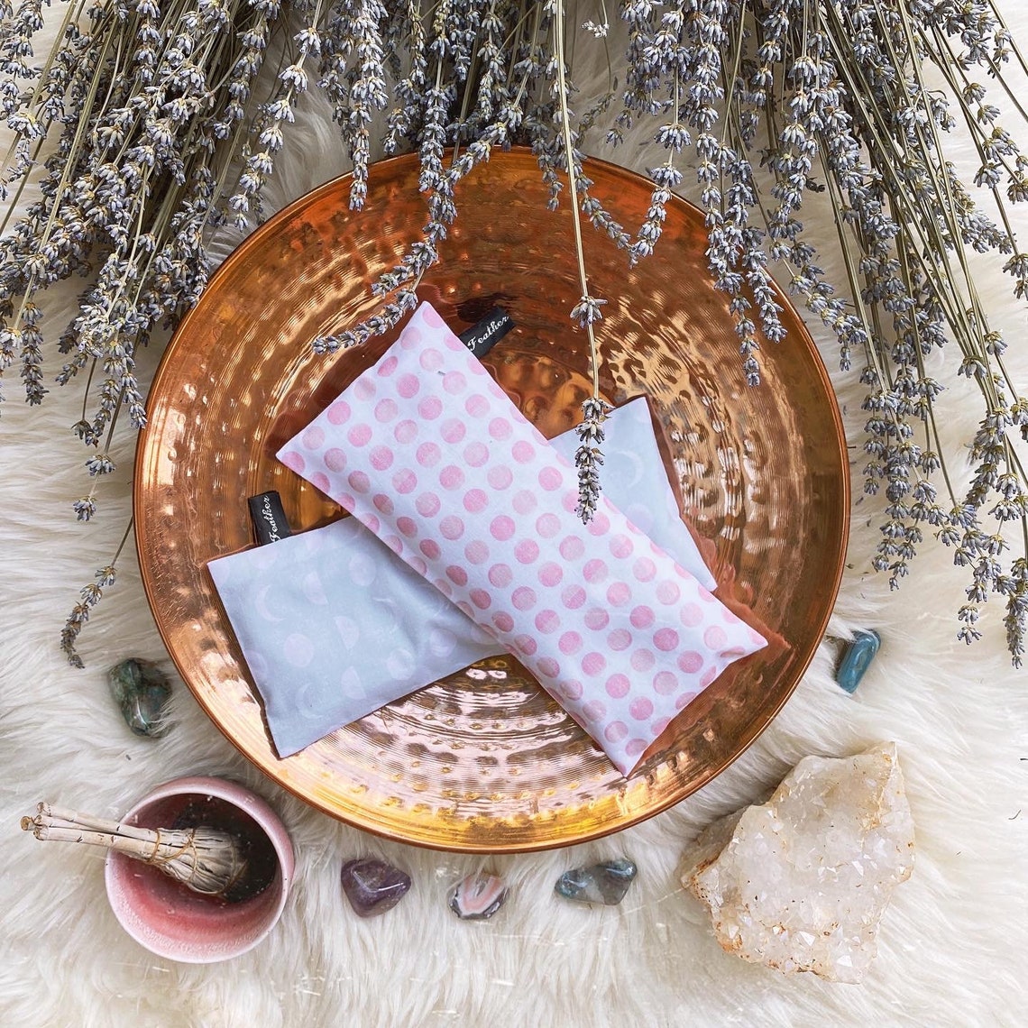 Eye Pillow Lavender Flax seed weighted relaxing Etsy