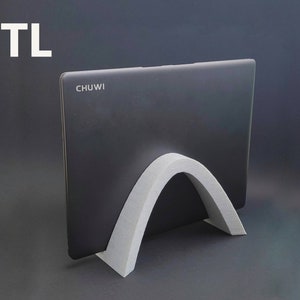 Vertical Stand .stl file for 19mm wide laptop, to 3D print it yourself