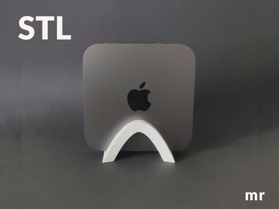 Supporto Verticale Per Mac Mini M4 (2024) - Base In Stampa 3D Antiscivolo, Risparmia Spazio, Colore Bianco