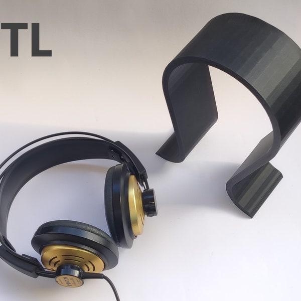 Headphone stand, Headphone Holder, Gaming Headphone Holder for 3D printing .stl file