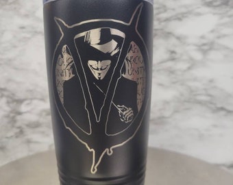 Tazas térmicas Polar Camel con diseño grabado a láser de V de Vendetta