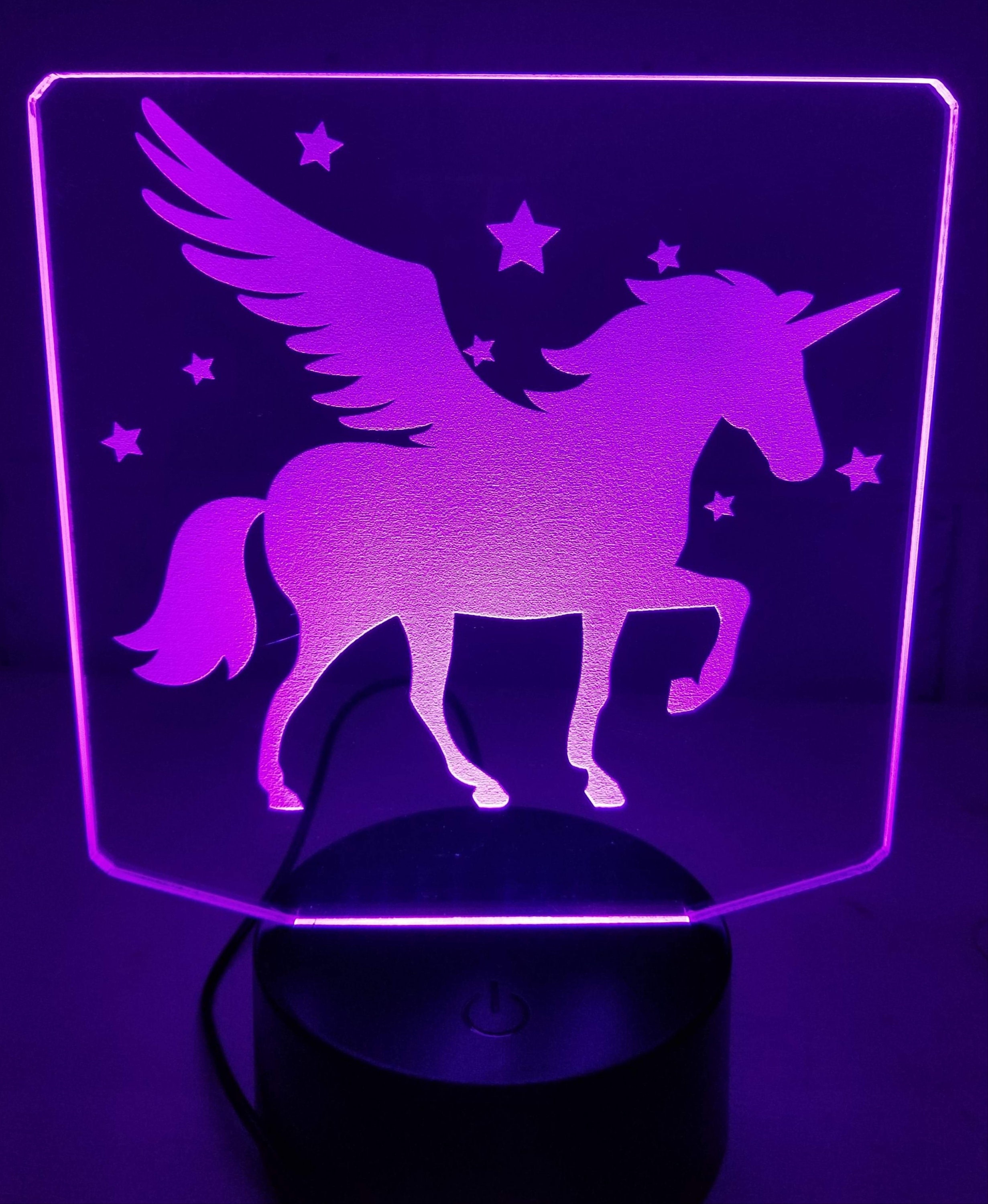 Unicorn Night Light Etsy