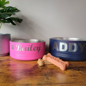 Personalized laser engraved Pet Bowl, Stainless Steel Pet bowl, Insulated Pet Food Bowl, Custom Dog Bowl, pet gift