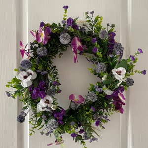 Lavender Wreath. Eucalyptus Wreath. Front Door Wreath. Greenery Summer Wreath. Spring Wreath. Gift. Gift for her. Mother day gift