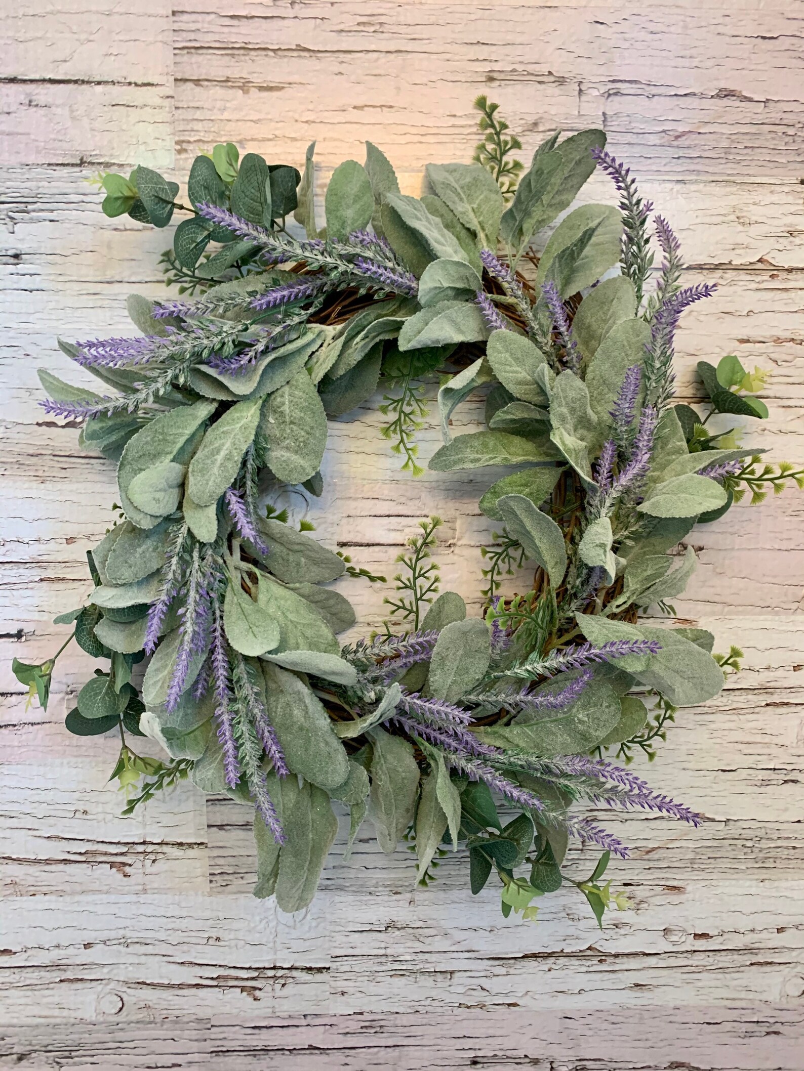 Lavender and Lambs Ear Wreathfarmhouse Wreathsummer Etsy Australia