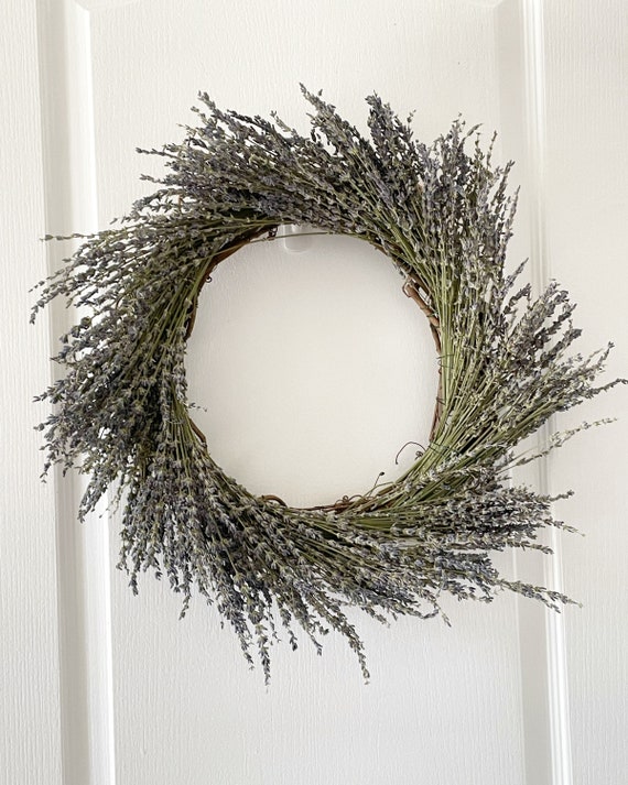 Dried Lavender Wreath. Lavender Wreath Farmhouse. Everyday Etsy