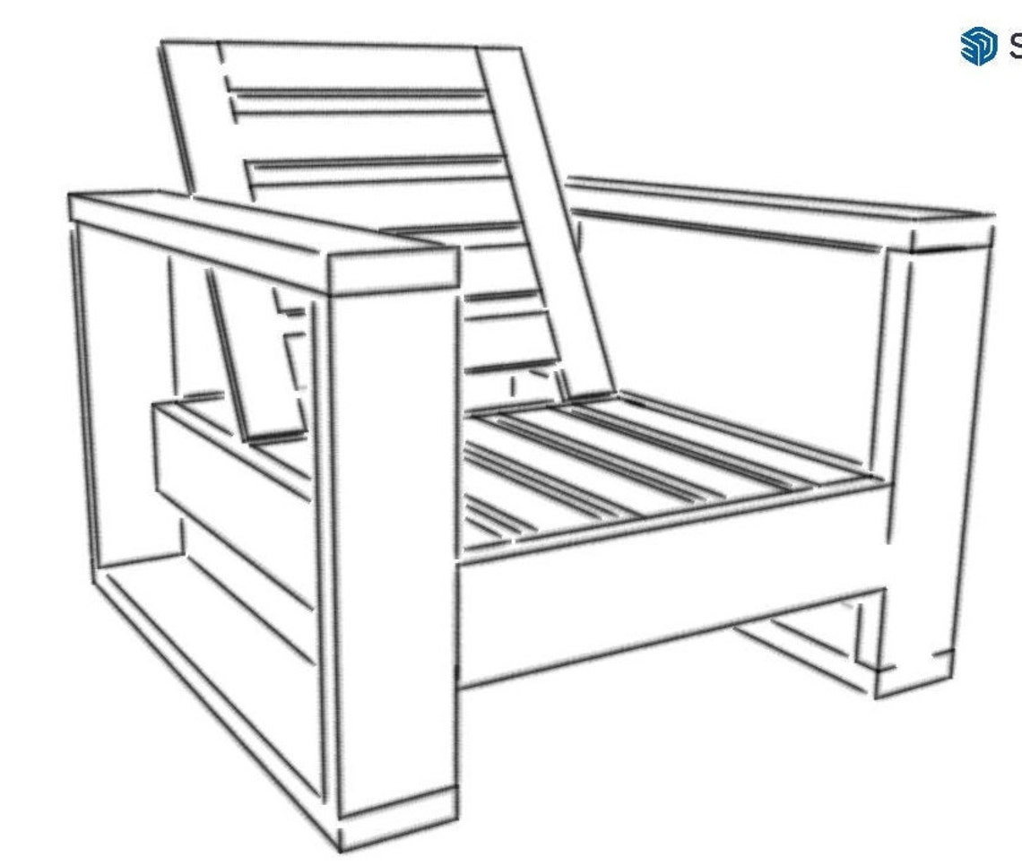 PLANS Outdoor Chair Woodworking Plans PDF Plans to Build Etsy