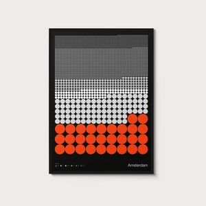 Mokum — The City of Amsterdam — Art print, Data Visualisation Poster, Minimalist Art Print