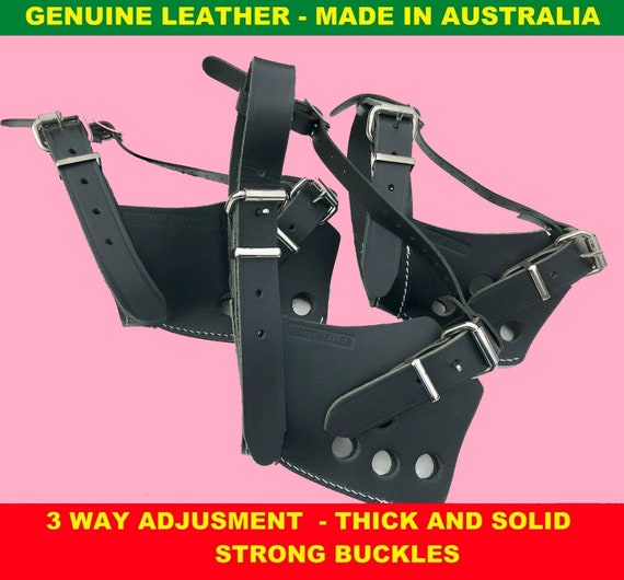 Dog Muzzles Genuine Leather Hand Australian Made Big Breeds Etsy