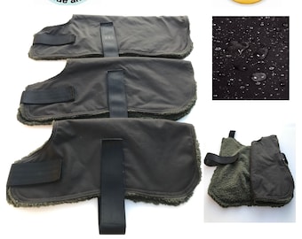 Oilskin Dog Coats Jacket Rug Waterproof Winter Sherpa Fur Lined AUSTRALIAN MADE
