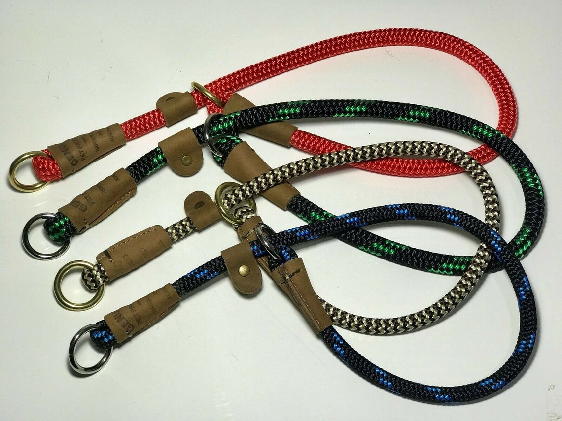 Dog Slip Collar Training Collars Soft Gentle Rope Slip Check Etsy