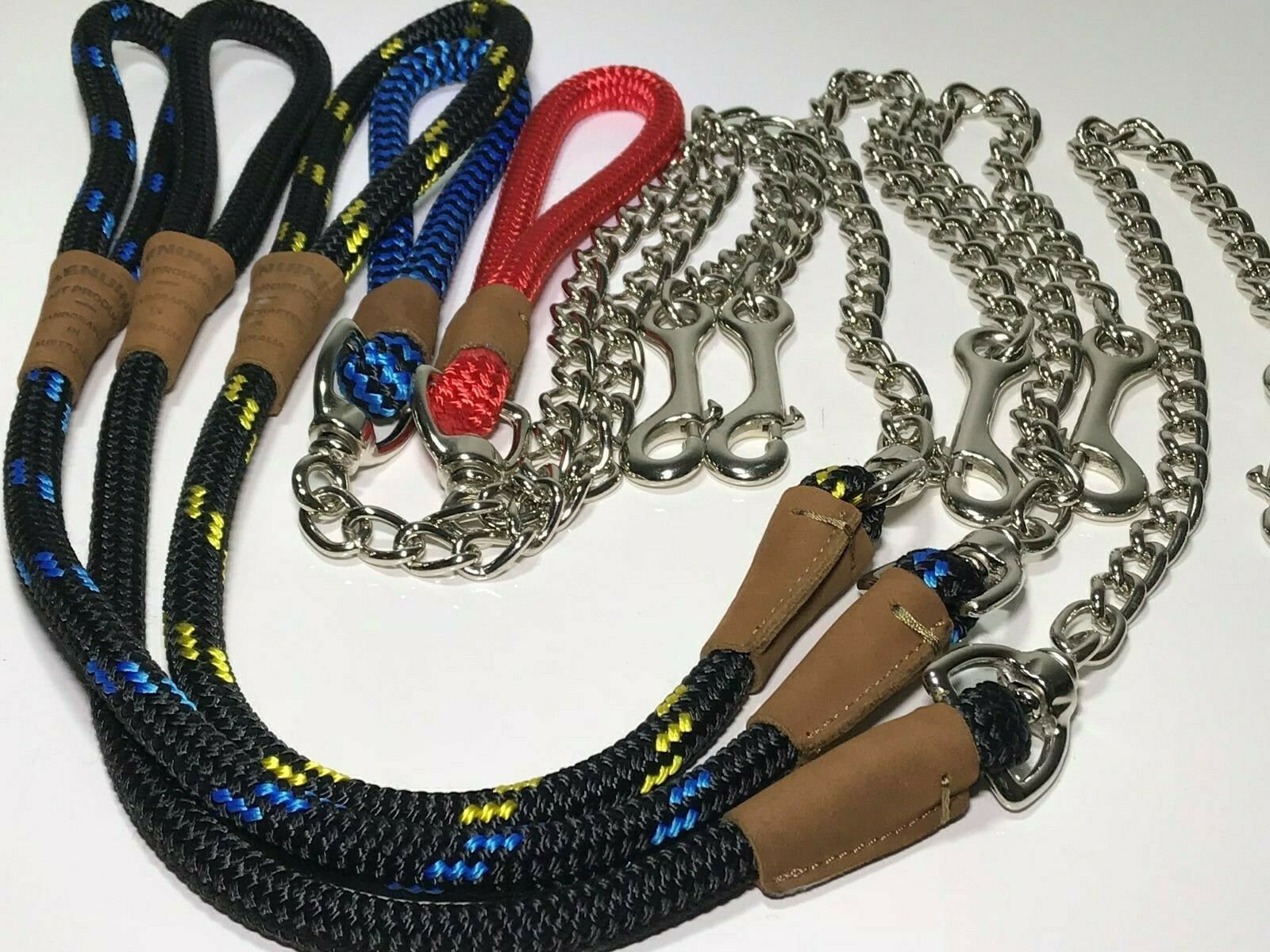 Dog Horse Heavy Duty Metal Chain Lead/leash W Marine Rope Etsy UK