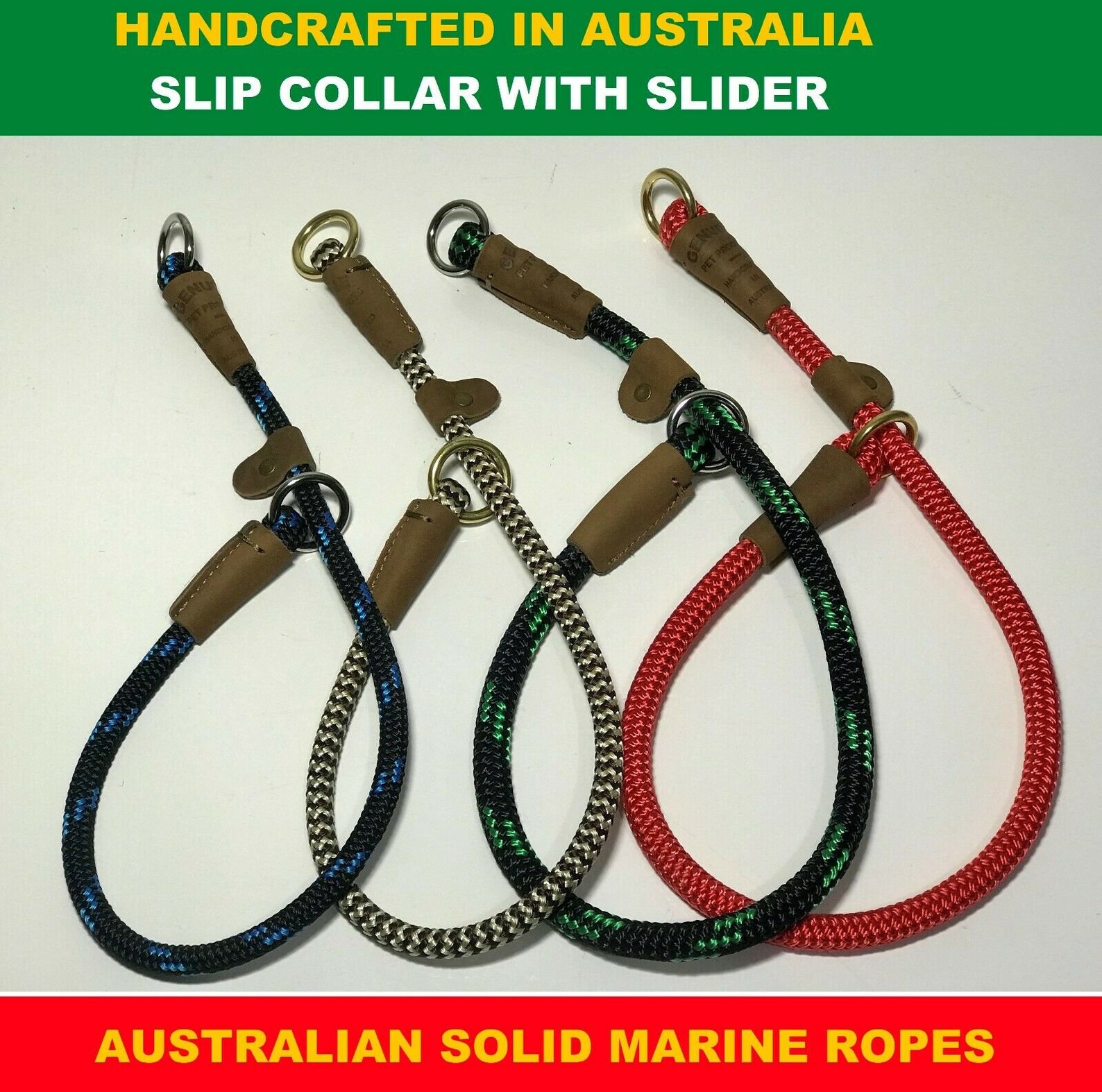 Dog Slip Collar Training Collars Soft Gentle Rope Slip Check Etsy