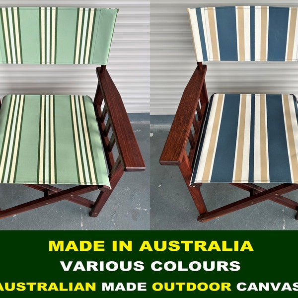 Australian Made Heavy Duty Canvas Outdoor Director Chair Replacement Covers