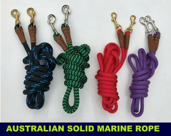 Reins Horse Riding Lead Quality Soft Round Solid Marine Rope AUSTRALIAN HANDMADE