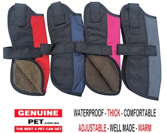 Genuine Pet Dachshund Sausage Dog Coat Rug Jacket Waterproof Sherpa Fabric