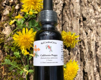 California Poppy Tincture Herb Extract Double Extraction