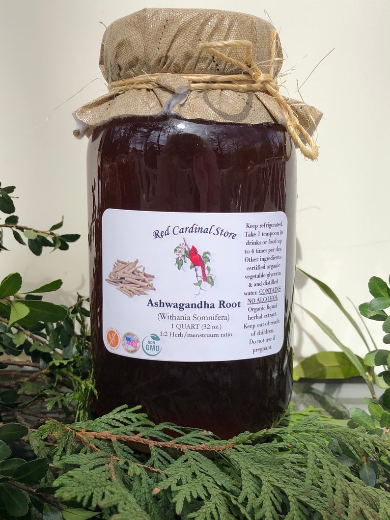 Ashwagandha Root Tincture Herb Extract Double Extraction 32 oz