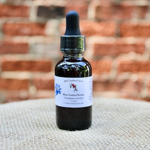Blue Lotus Flower (Nymphaea Caerulea) Tincture Herb Extract Double Extraction