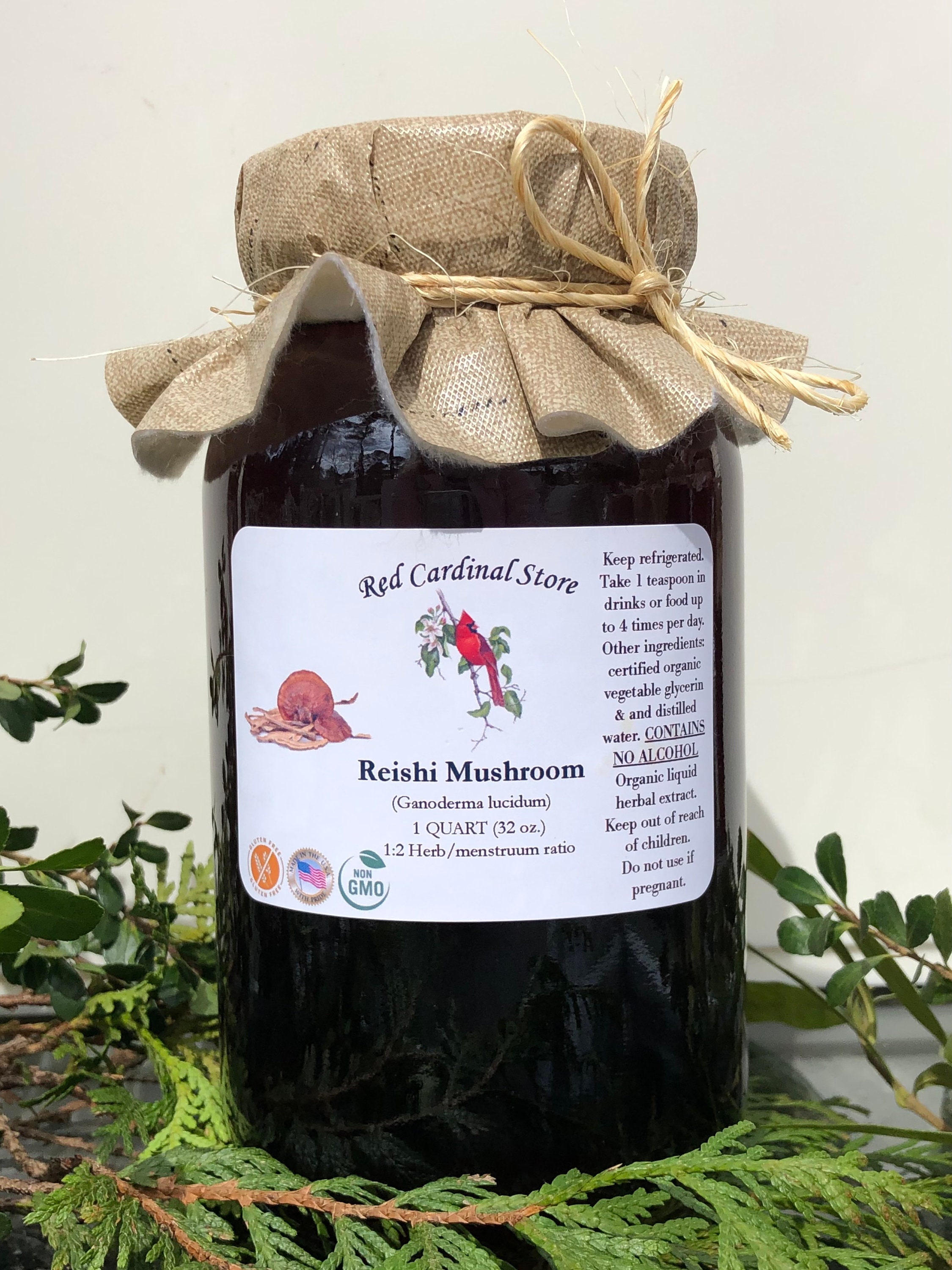 Reishi Mushroom Tincture Herb Extract Double Extraction Etsy