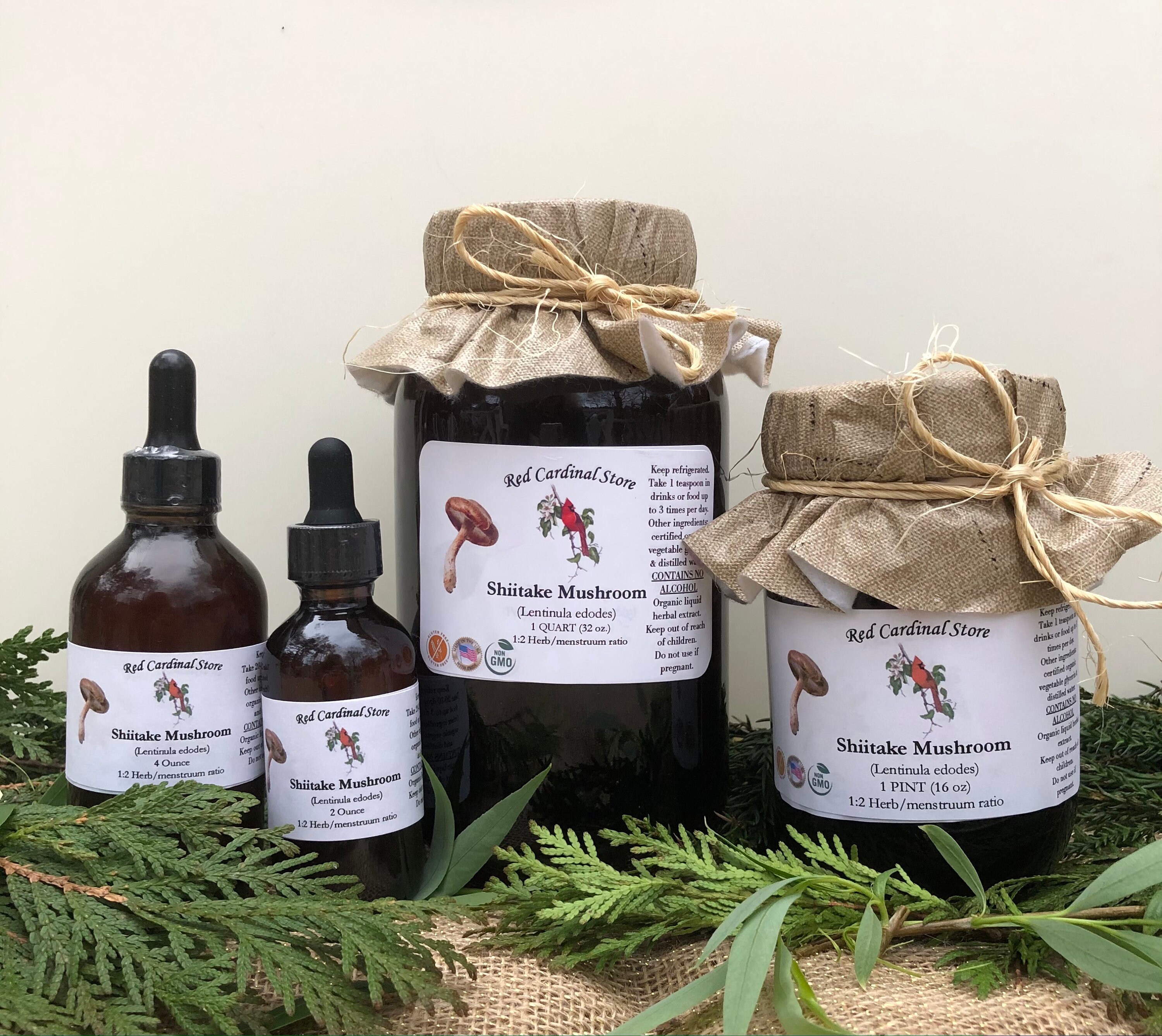 Shiitake Mushroom Tincture Herb Extract Double Extraction