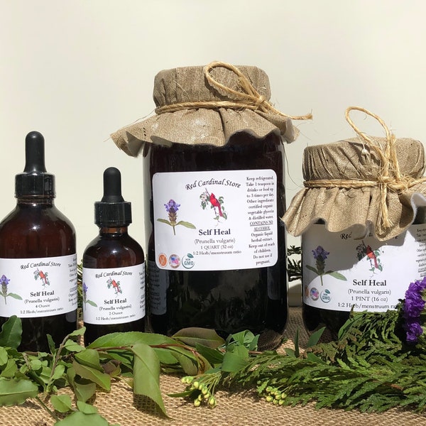 Self Heal (Prunella Vulgaris, Heal-all, Xia Ku Cao, Blue Curls) Tincture  Herb Extract Double Extraction