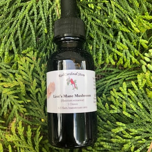 Lion&#39;s Mane Mushroom Tincture Herb Extract Double Extraction