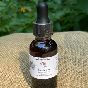 Graviola Leaf (Soursop Leaf) Tincture Herb Extract Double Extraction