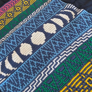 Moon Child Kids Blanket - Overlay Mosaic Crochet Pattern