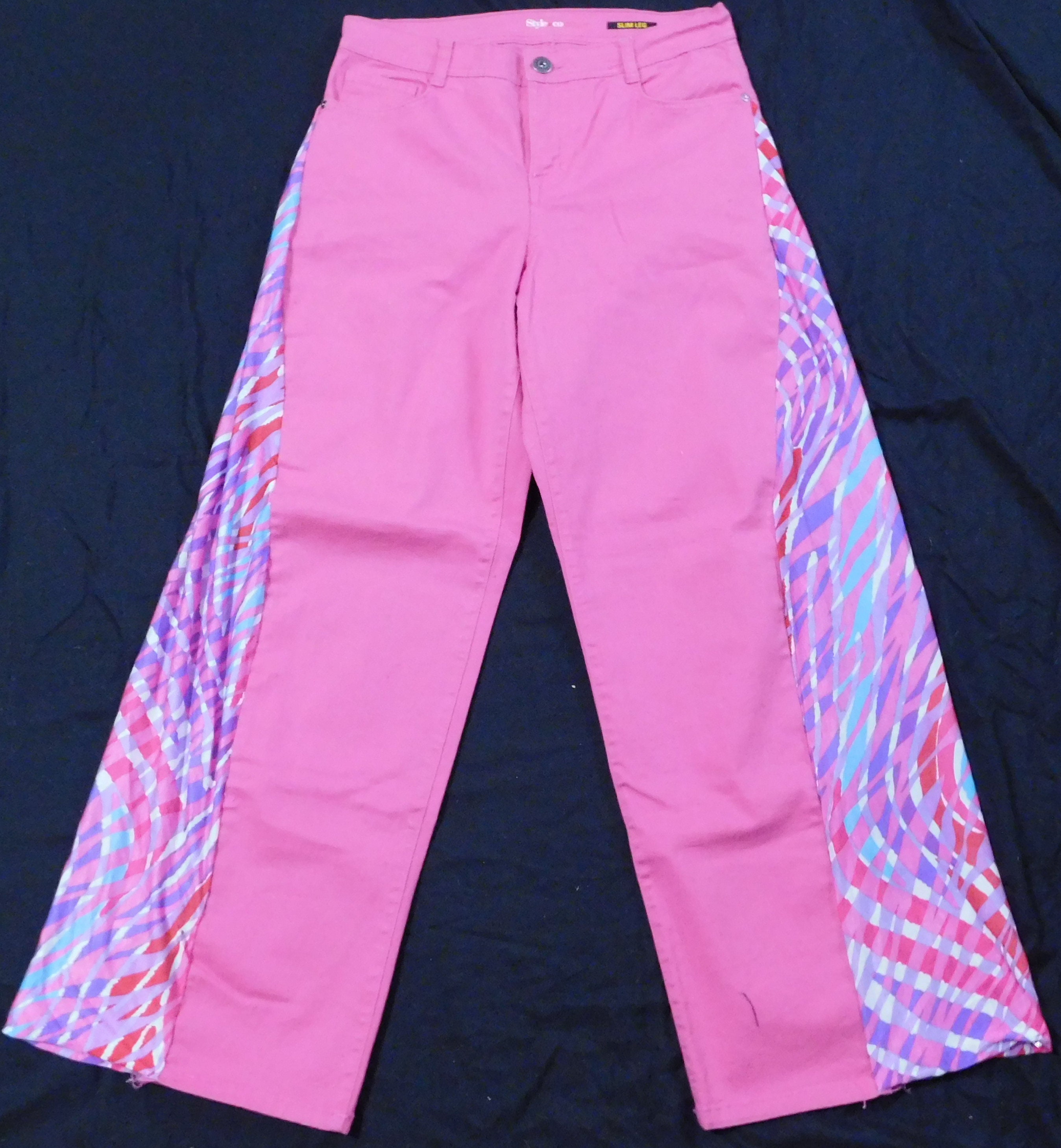 Style \u0026 Co Pink Denim Stretch Slim Leg 