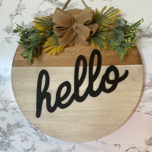 12” Hello - Welcome Round Door Hanger